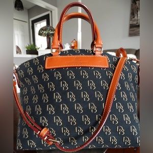 COPY - DOONEY & BOURKE Canvas/Florentine Vachetta Leather Monogram Bag